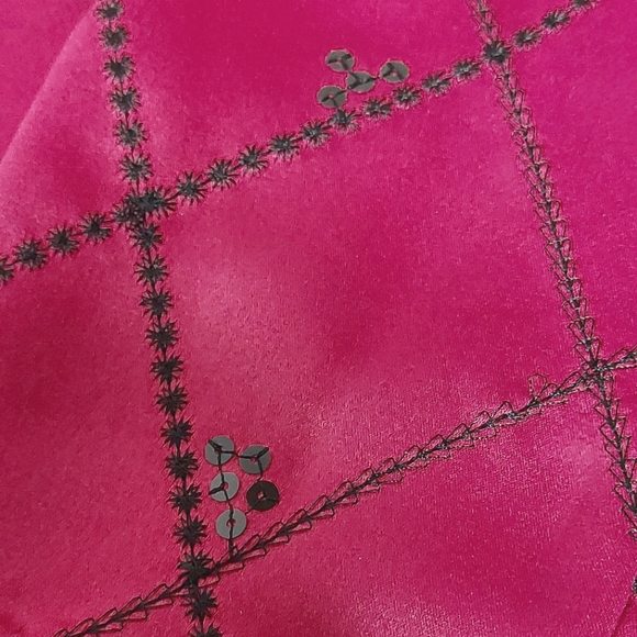 Stanley Scott Vintage Cerise Pink & Black Jacket, Size Small - Picture 9 of 11